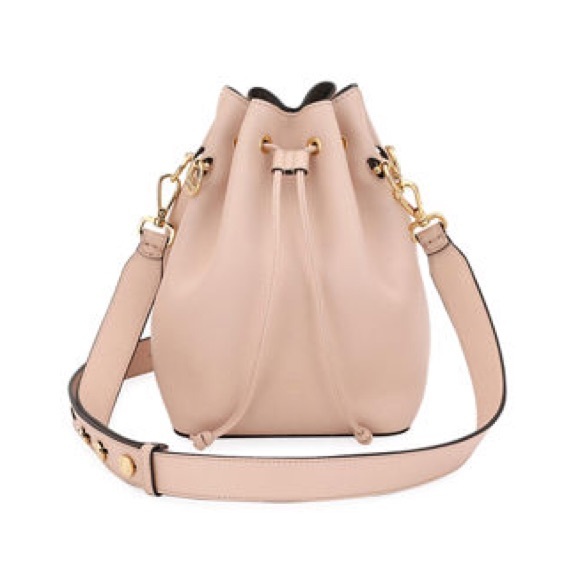 Neiman Marcus Handbags - Neiman Marcus Pale Pink Bucket Bag